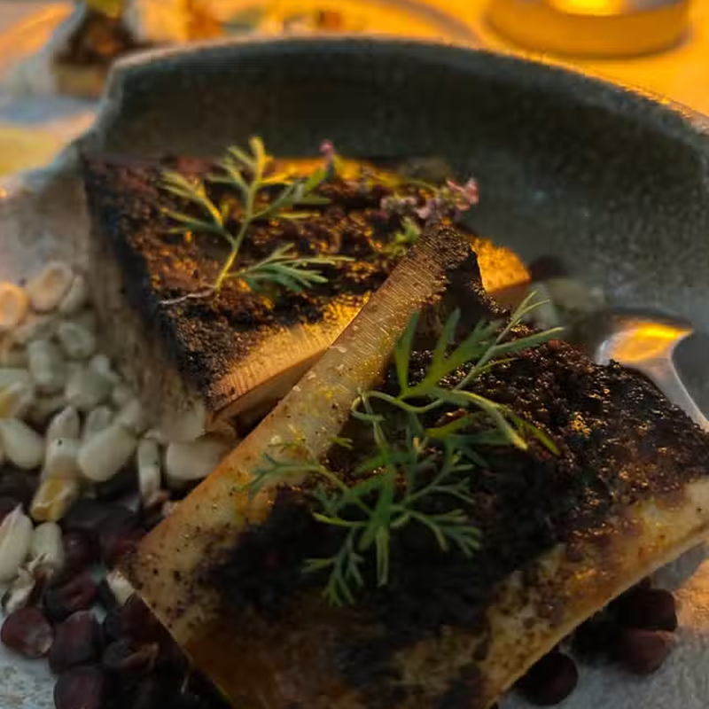 Table scene at Carne y Hueso San Diego