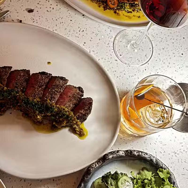 Dining detail at Carne y Hueso Mexican Upscale Gastronomy restaurant